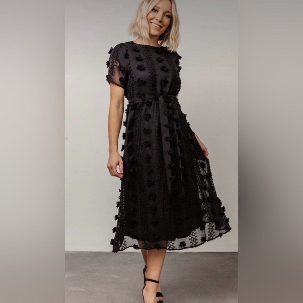Baltic born darbi floral dot midi dress size small - Picture 3 of 4